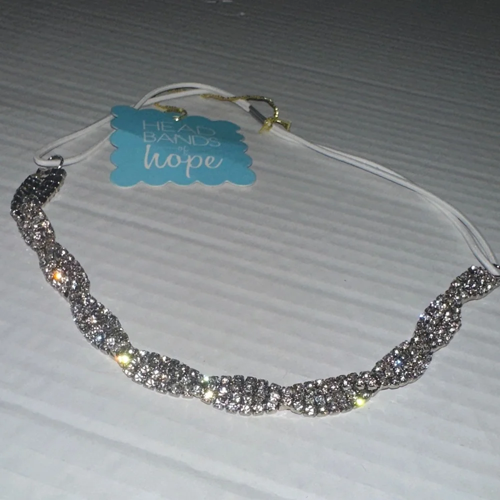 Silver Rhinestone Headband - Headbands of Hope‎